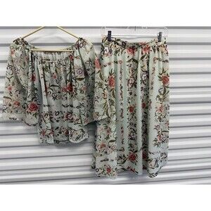 Vintage Floral Top & Skirt